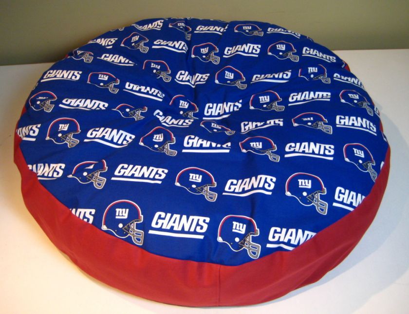 Dog Bed NY Giants Football 30 Round Pet Cat Pillow  