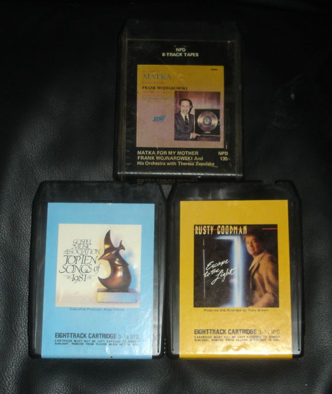 LOT OF 3 VINTAGE 8 TRACKS RUSTY GOODMAN Gospel  