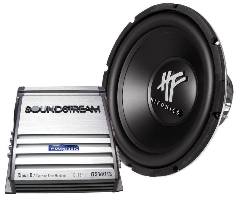   SOUNDSTREAM AMP MONOBLOCK AMPLIFIER + HFX12D4 HIFONICS 12 SUBWOOFER