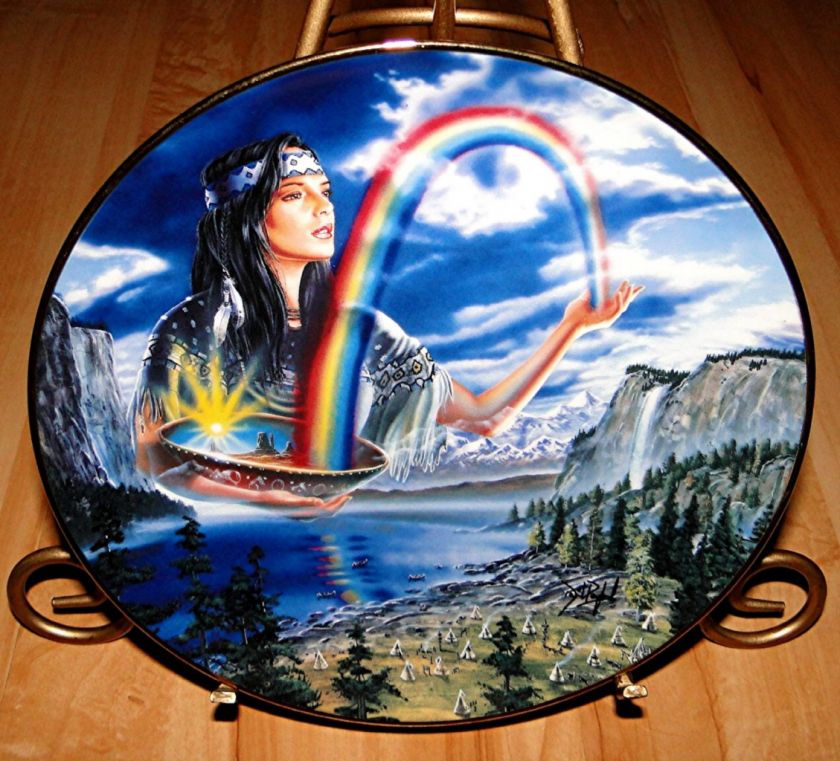 RAINBOW MAIDEN David Penfound INDIAN MAIDEN Franklin Mint Plate  