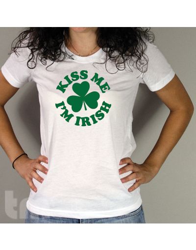 KISS ME Im IRISH St Paddys Day American Apparel T Shirt  