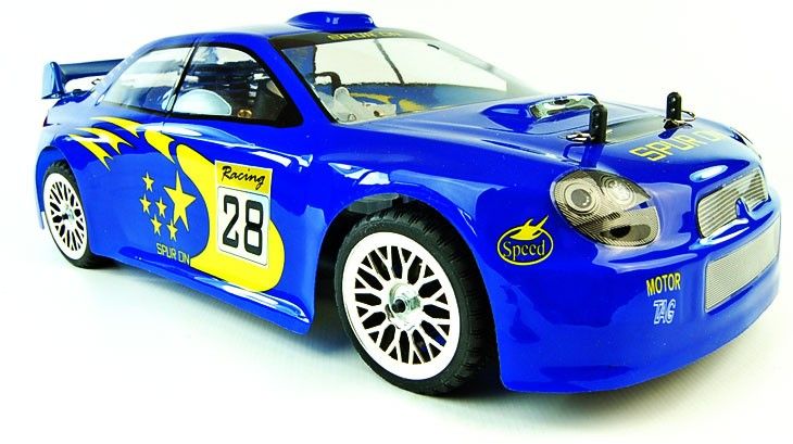   Nitro Radio Control Car Blue Subaru 1/10 Drift GO .18 Engine  