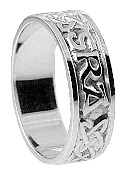 Love Forever Sterling Silver Mens Celtic Irish Ring sz  