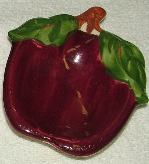 Vintage Franciscan Apple Teabag Holder Ashtray Set of 3  