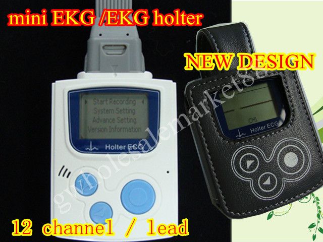 CE FDA Mini 12 channel /lead Color LCD Holter Recorder Monitor W 