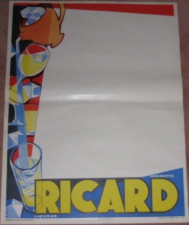 Two Different Ricard French Menu Posters, 1930s  