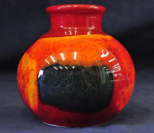 MODERN POOLE POTTERY VASE VOLCANO RANGE CA 2000s  