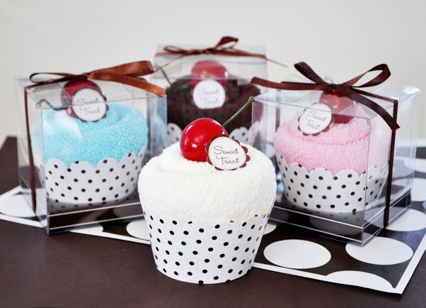 30 Personalized Towels Cupcake Favors  