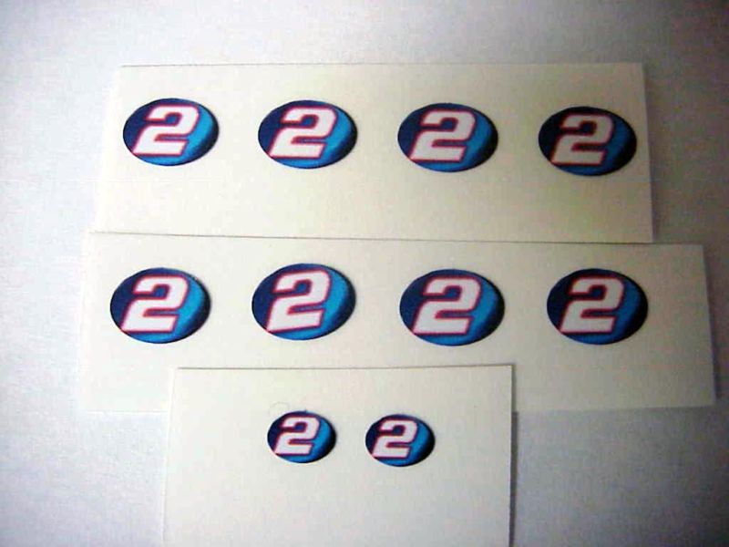 Brad Keselowski # 2 Nascar Fingernail Decals Nail Art  