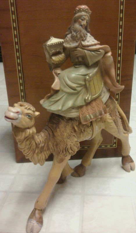 Large Italy Nativity King Wise Man On Camel Christmas Figure  