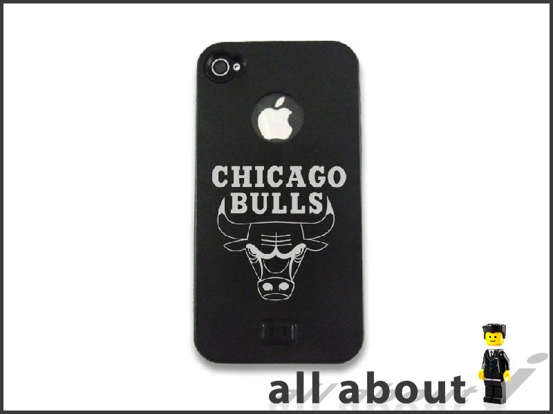 Chicago Bulls NBA Team Logo For i Phone 4 4S Hard Metal Alumor Case 