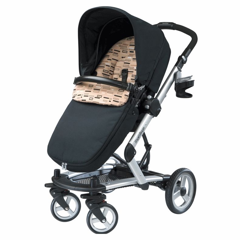 Peg Perego 2010 Skate Stroller with Bassinet Black Step  