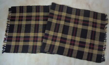 Country Red Black Tan Plaid Cambridge Table Runner 13x36  