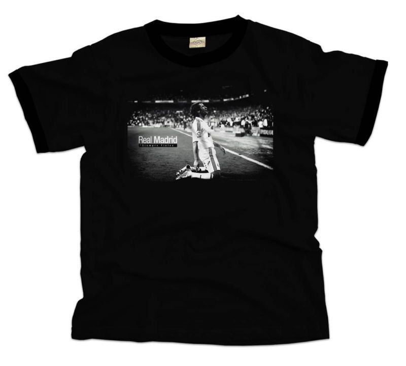 Raul Gonzales Real Madrid Legend Black T Shirt All Size  