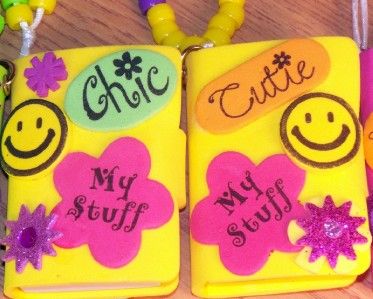 NEW 8 Notebook/Diary Clasp Necklaces Girl Party Favors  