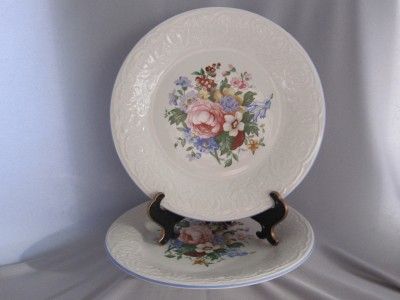 Tabletops Ultd Victorian Rose Embossed Dinner Plates  2  