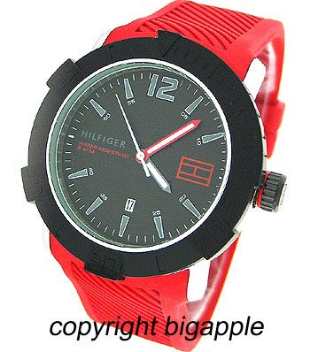 TOMMY HILFIGER DATE RUBBER BAND 50M MENS WATCH 1790736  