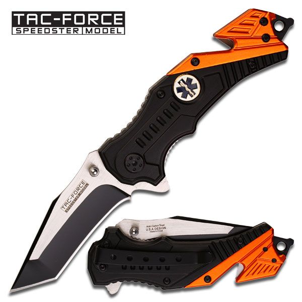 Spring Assisted Tactical EMS Pocket Rescue Knife T640EMT  