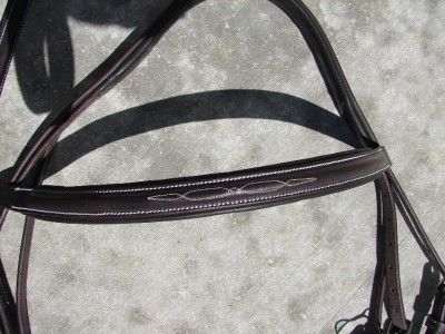 Da Vinci Dk Brown Bridle Fancy Rsd Padded English Reins Hunter Jumper 