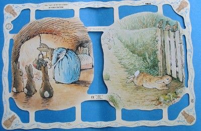 Victorian Large Peter Rabbit Beatrix Potter Scrap #4  