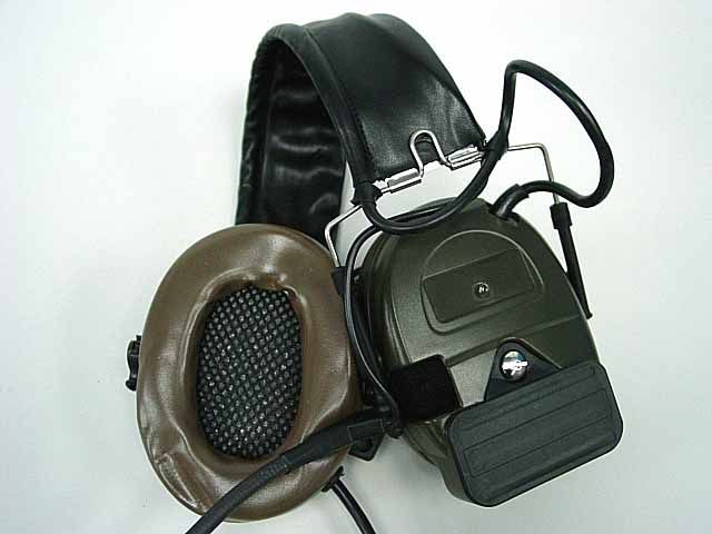 Element Tactical Headset OD for ICOM PTT 2 Pin Radio  
