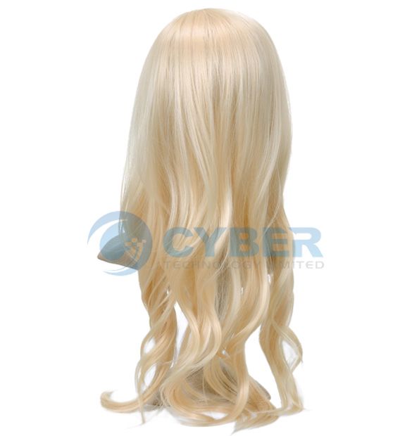 Lady Long Wavy Curly Blonde party Hair Golden Wig/Wigs  