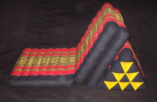 Silk Thai Triangle Meditation Cushion   3 Part Futon  